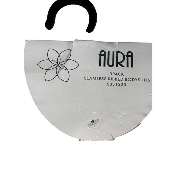 Aura 2 Pack Seamless Ribbed Bodysuits XS/S Nylon Spandex - Picture 5 of 12